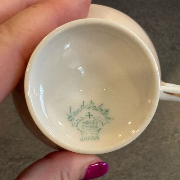 Vintage Hand Painted Floral Yellow Wales China Porcelain Tea Cup Made in Japan - Picture 8 of 9